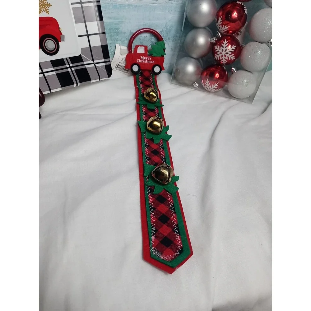 Christmas Ornament Lot With‎ Tree Skirt Country Red Truck Serving Tray